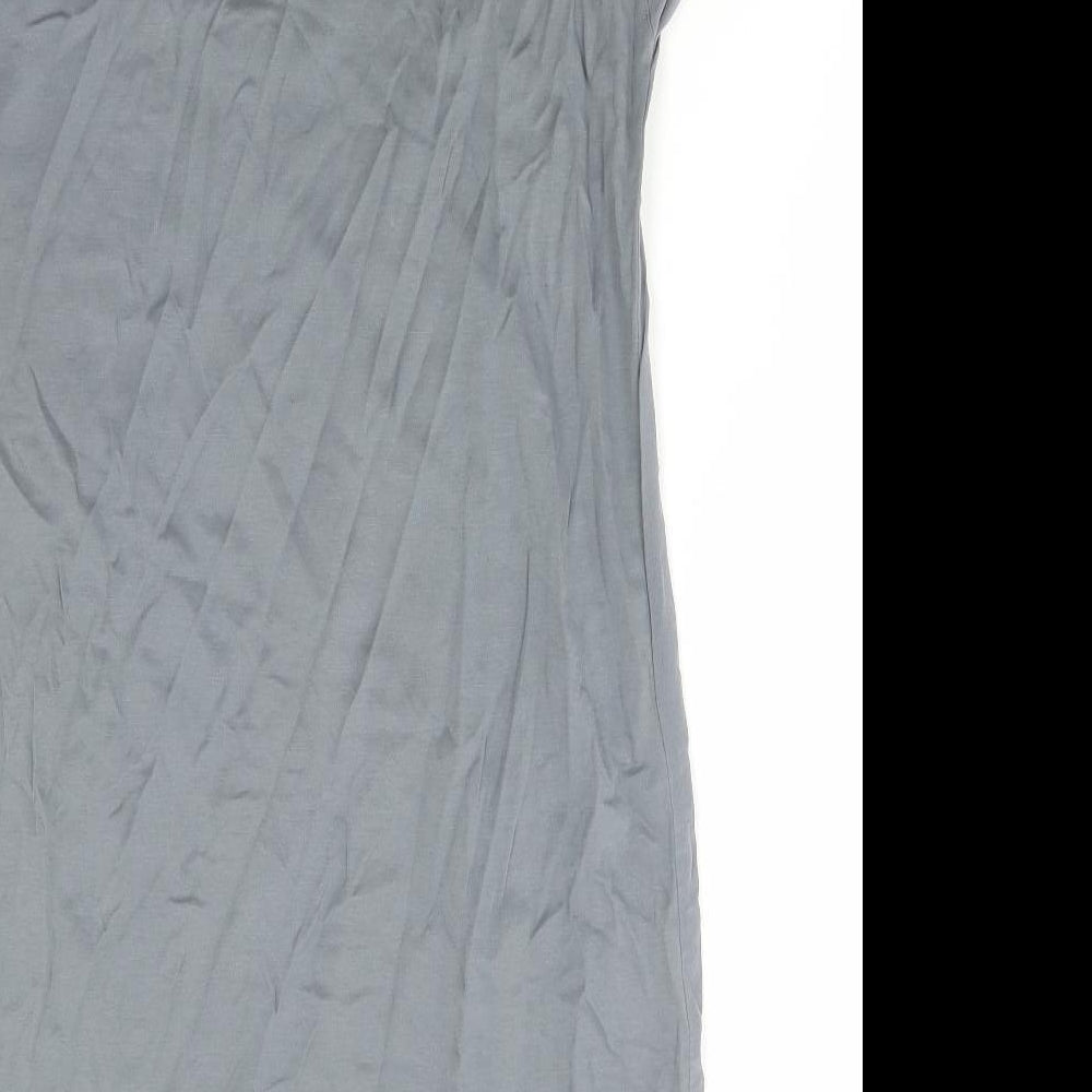Jigsaw Womens Grey Cotton Shift Size M Round Neck Pullover