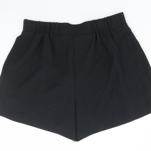 G21 Womens Black Polyester Hot Pants Shorts Size 10 L4 in Regular Pull On