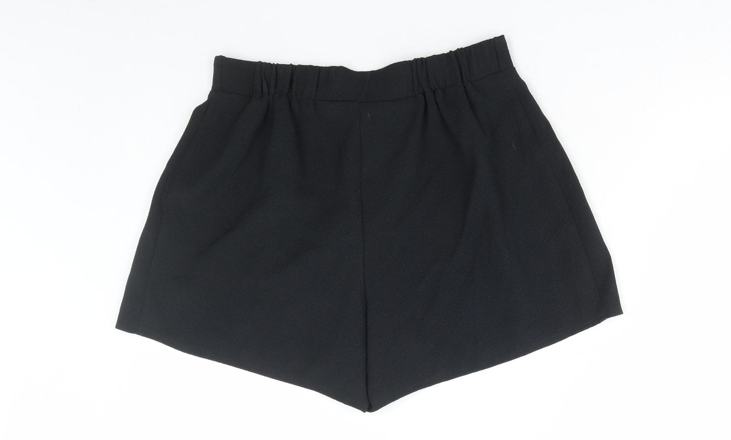 G21 Womens Black Polyester Hot Pants Shorts Size 10 L4 in Regular Pull On