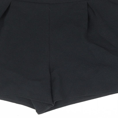 G21 Womens Black Polyester Hot Pants Shorts Size 10 L4 in Regular Pull On