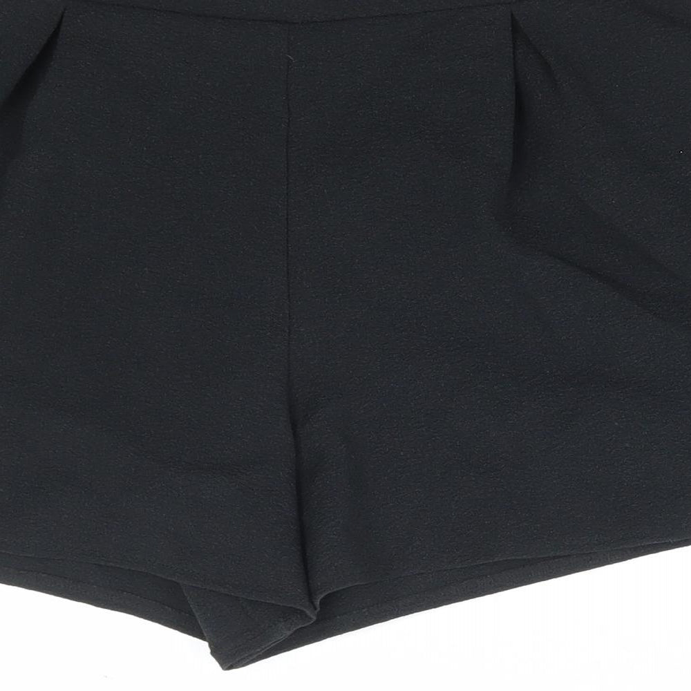 G21 Womens Black Polyester Hot Pants Shorts Size 10 L4 in Regular Pull On