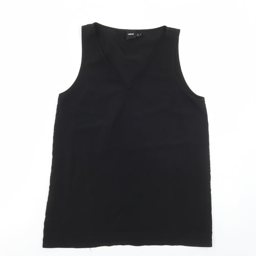 ASOS Womens Black Polyester Basic Tank Size 8 Round Neck