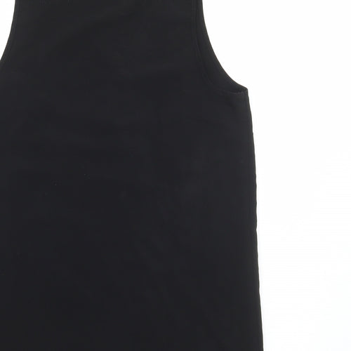 ASOS Womens Black Polyester Basic Tank Size 8 Round Neck