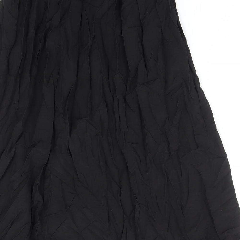 Max Dine Womens Black Viscose Flare Skirt Size 6