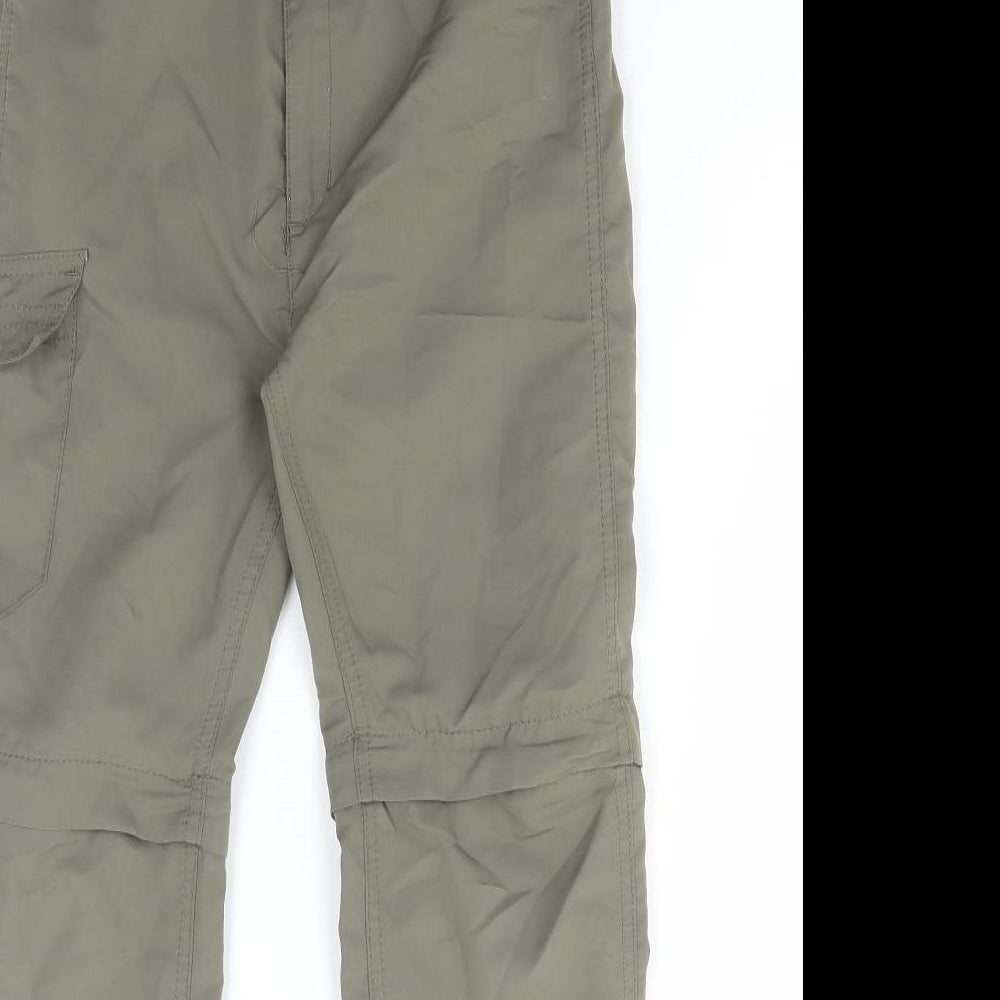 Regatta Boys Green Cotton Cargo Trousers Size 9-10 Years Regular Zip