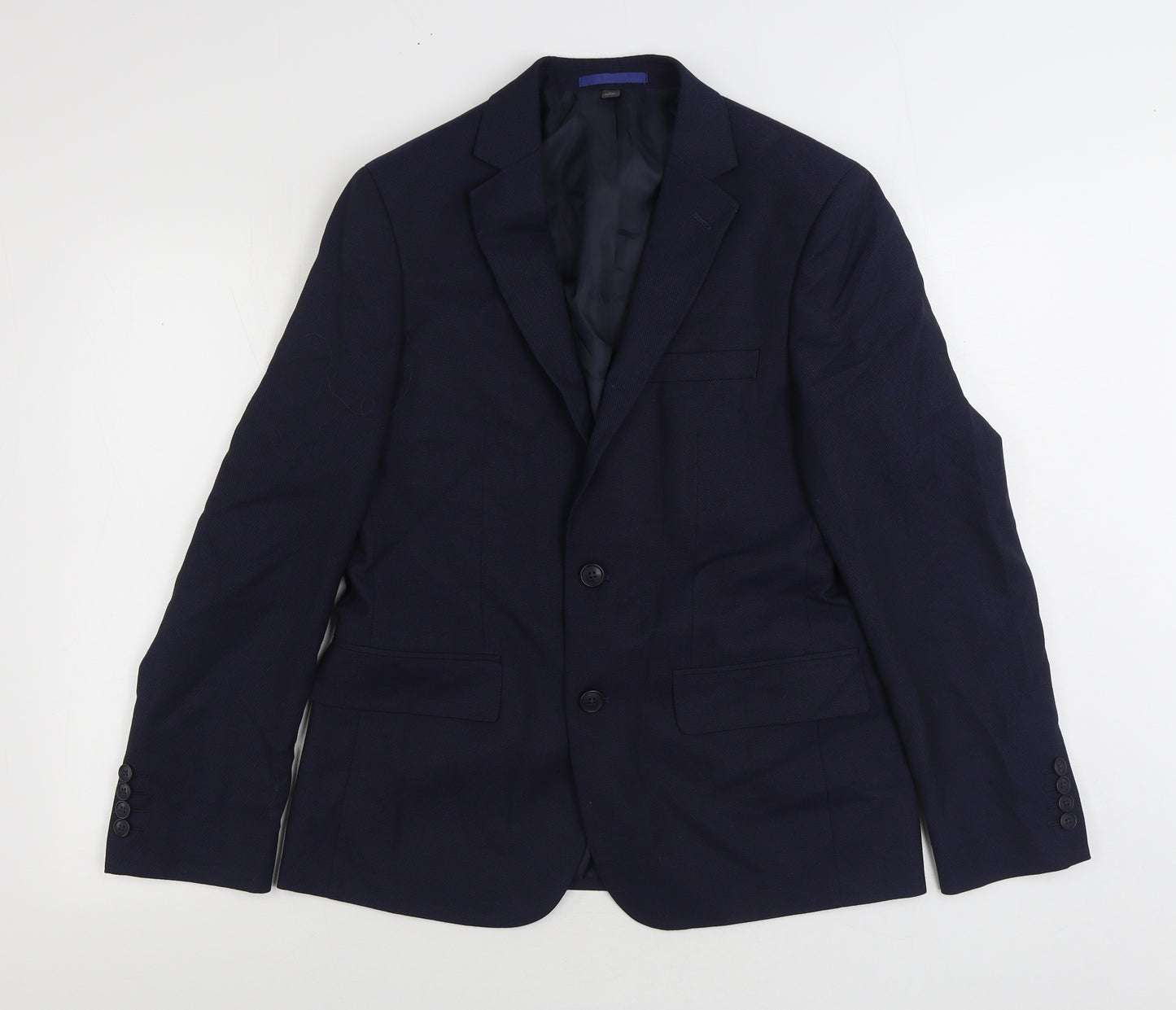 Marks and Spencer Mens Blue Polyester Jacket Suit Jacket Size 38