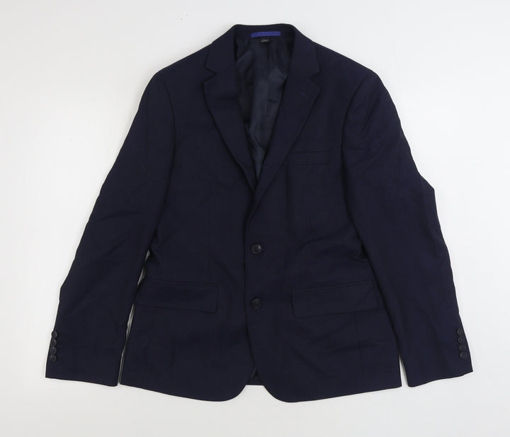 Marks and Spencer Mens Blue Polyester Jacket Suit Jacket Size 38