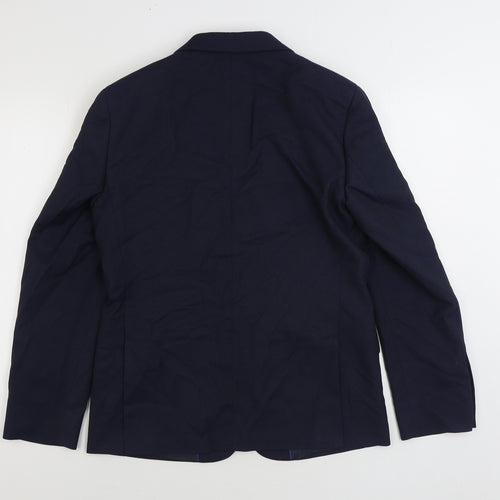 Marks and Spencer Mens Blue Polyester Jacket Suit Jacket Size 38