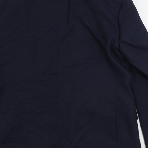 Marks and Spencer Mens Blue Polyester Jacket Suit Jacket Size 38