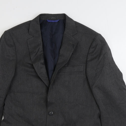Marks and Spencer Mens Grey Polyester Jacket Suit Jacket Size 36