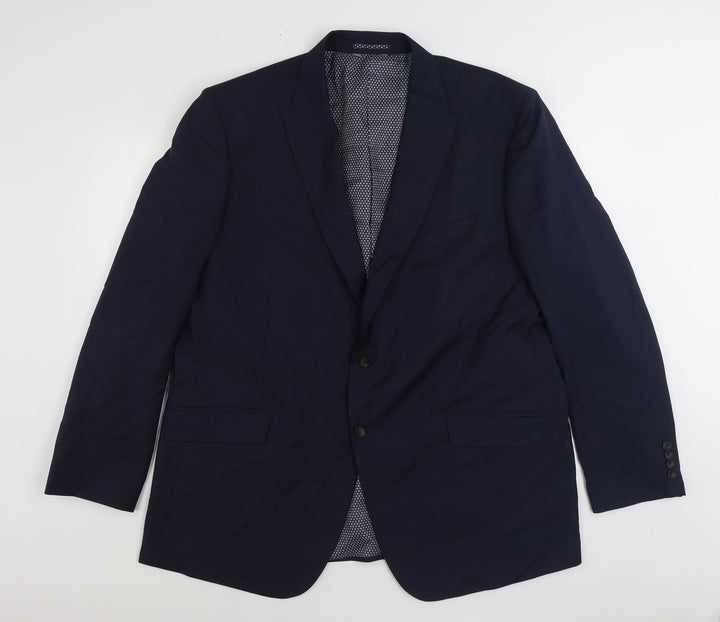 Marks and Spencer Mens Blue Polyester Jacket Suit Jacket Size 44