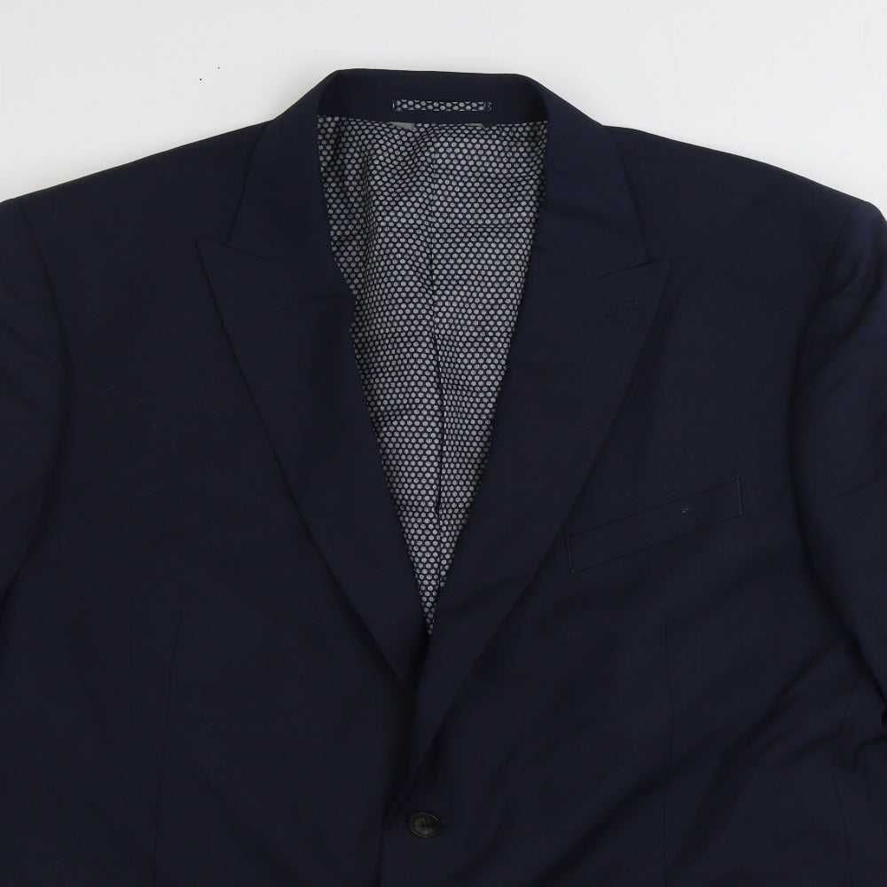 Marks and Spencer Mens Blue Polyester Jacket Suit Jacket Size 44