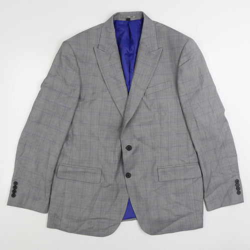 Marks and Spencer Mens Grey Polyester Jacket Suit Jacket Size 44
