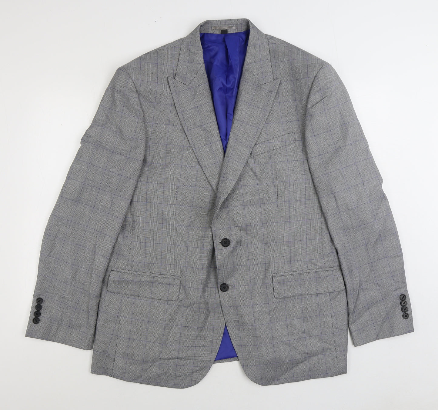 Marks and Spencer Mens Grey Polyester Jacket Suit Jacket Size 44