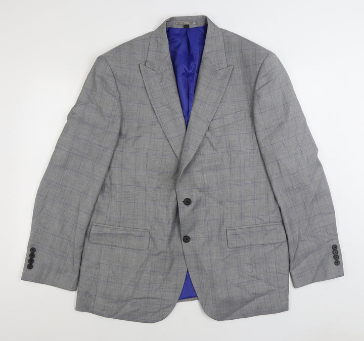 Marks and Spencer Mens Grey Polyester Jacket Suit Jacket Size 44
