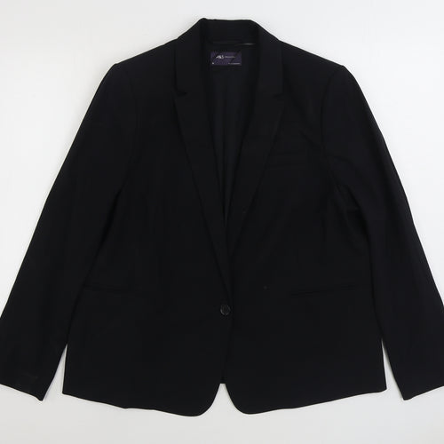 Marks and Spencer Womens Black Jacket Blazer Size 18 Button