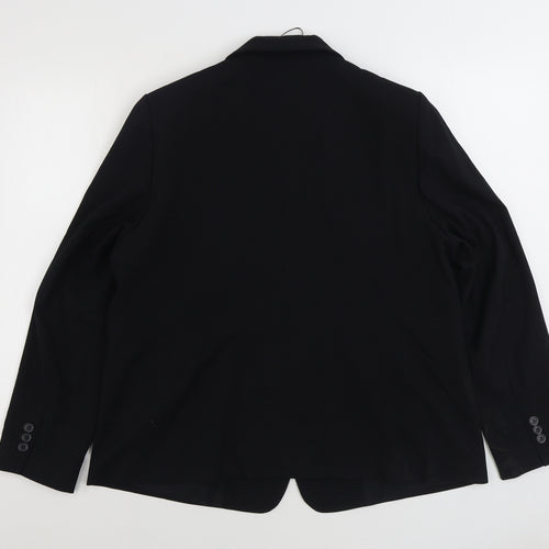 Marks and Spencer Womens Black Jacket Blazer Size 18 Button