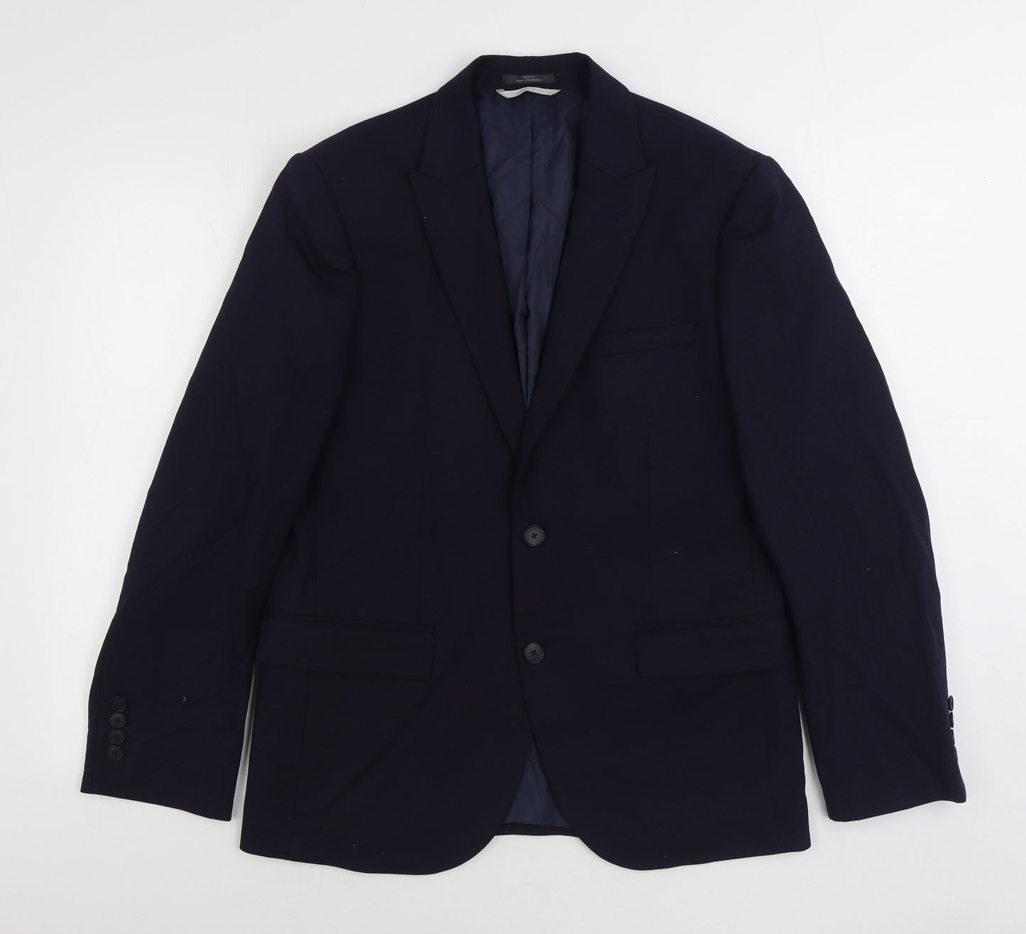 Marks and Spencer Mens Blue Polyester Jacket Suit Jacket Size 40