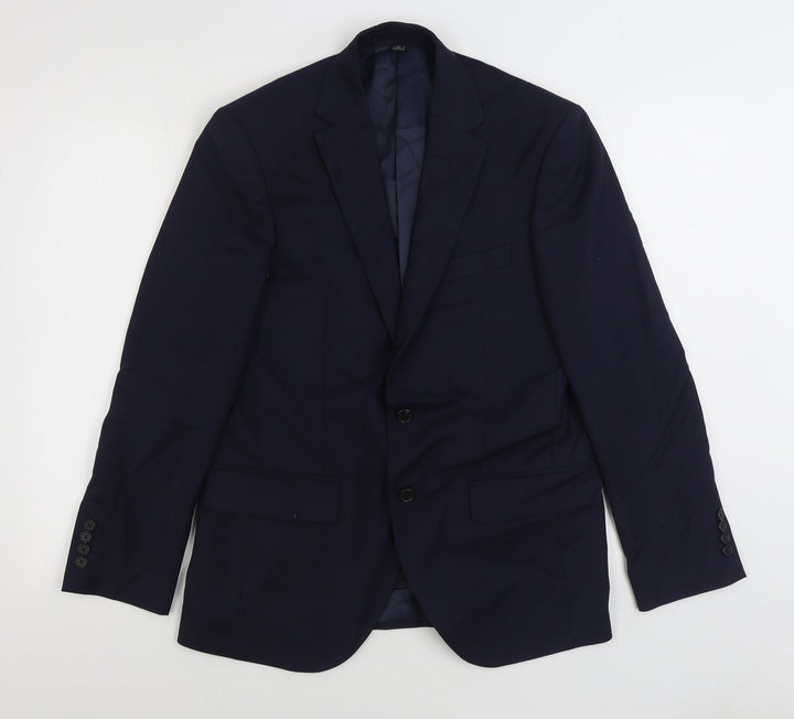 Marks and Spencer Mens Blue Polyester Jacket Suit Jacket Size 38