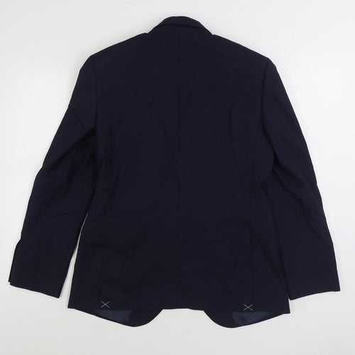 Marks and Spencer Mens Blue Polyester Jacket Suit Jacket Size 38