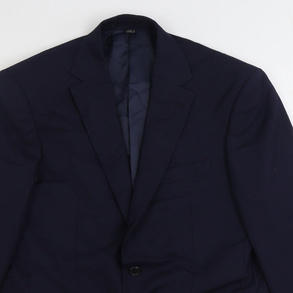 Marks and Spencer Mens Blue Polyester Jacket Suit Jacket Size 38
