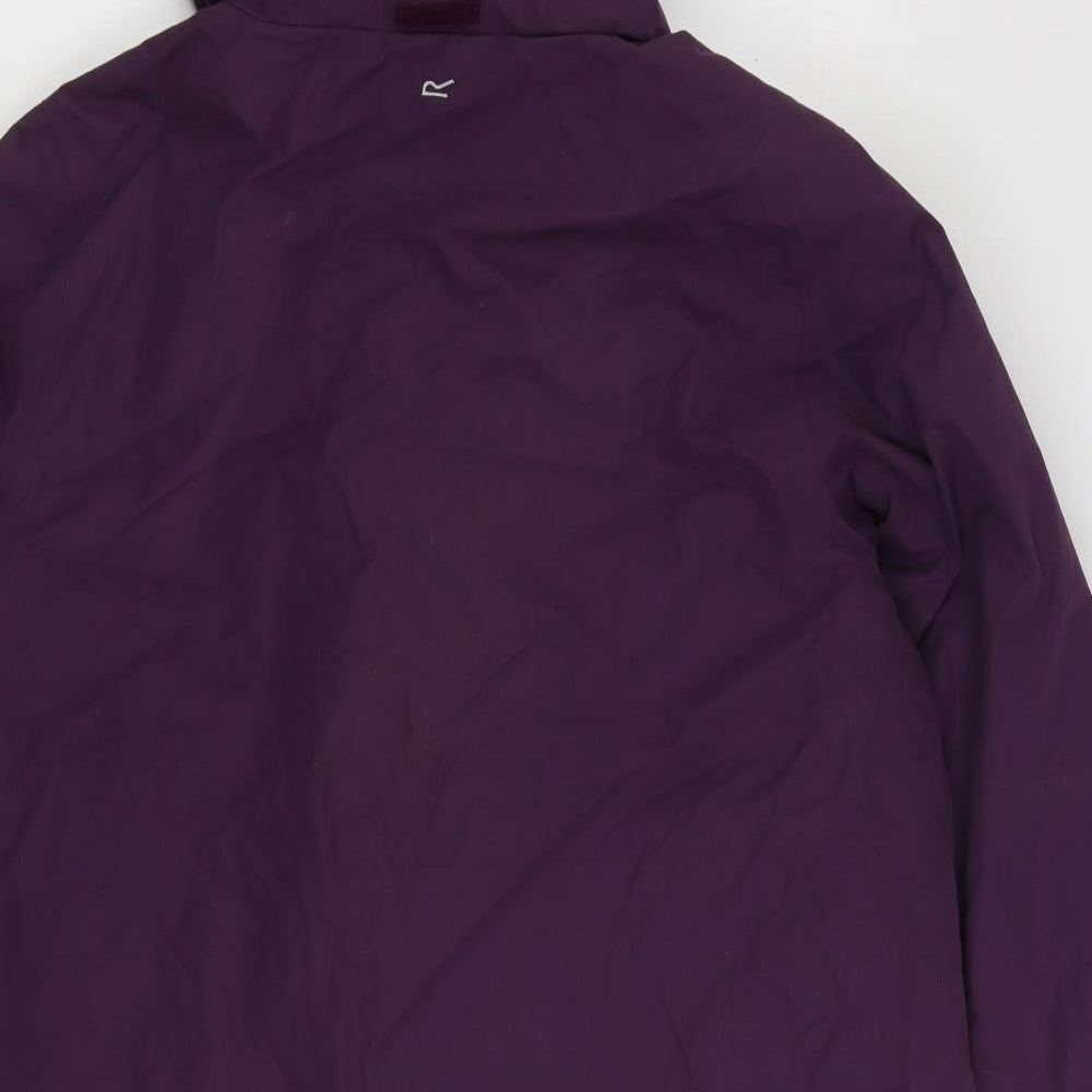 Regatta Womens Purple Rain Coat Coat Size 24 Zip