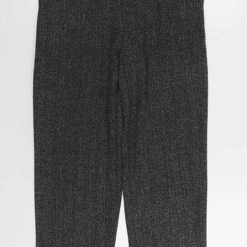 Sukhmani Womens Grey Polyester Trousers Size 10 L28 in Regular