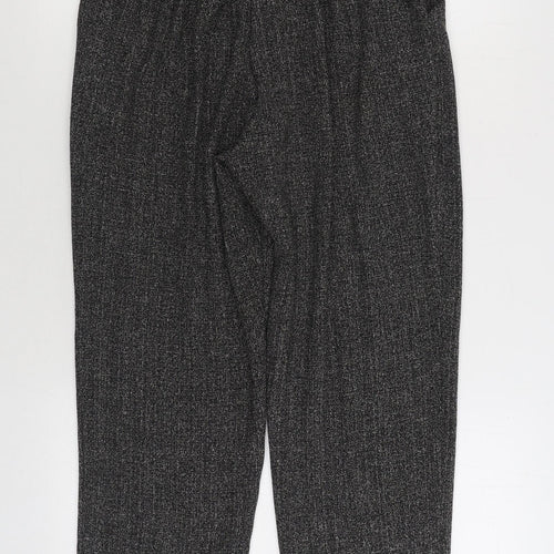 Sukhmani Womens Grey Polyester Trousers Size 10 L28 in Regular