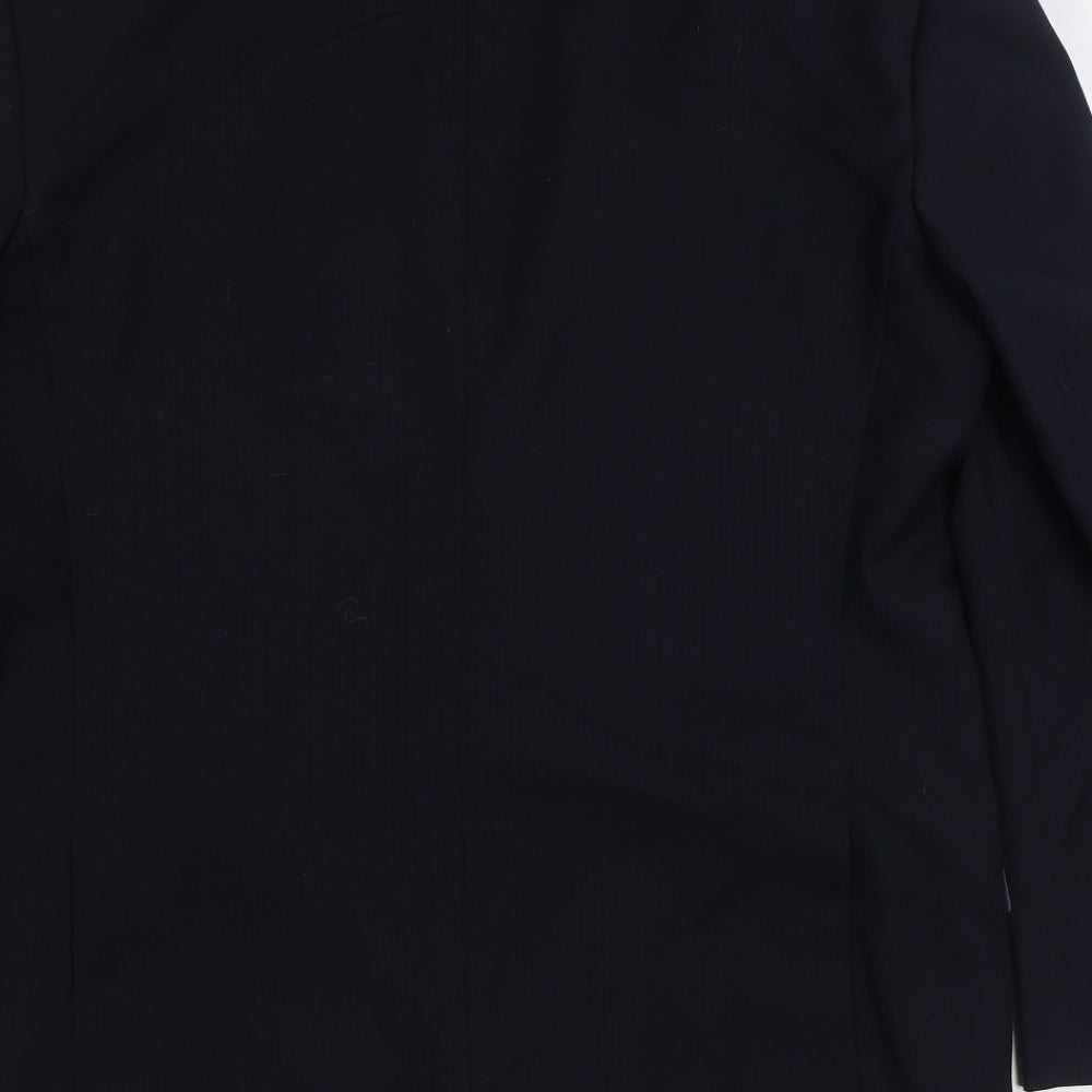F&F Mens Blue Polyester Jacket Suit Jacket Size 40