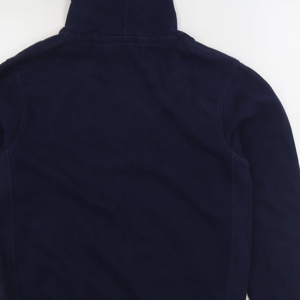 Easy Mens Blue Cotton Pullover Hoodie Size M - America Dakota