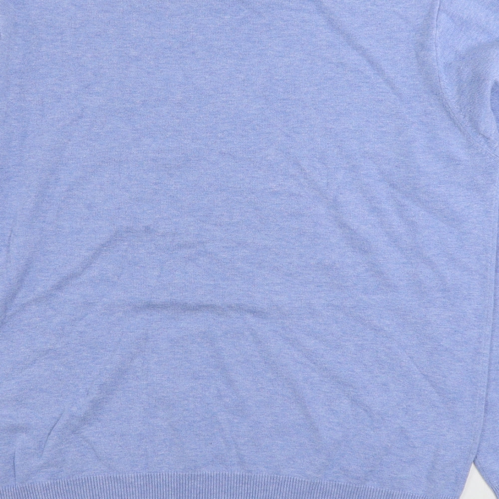 GANT Mens Blue Round Neck Cotton Pullover Jumper Size L
