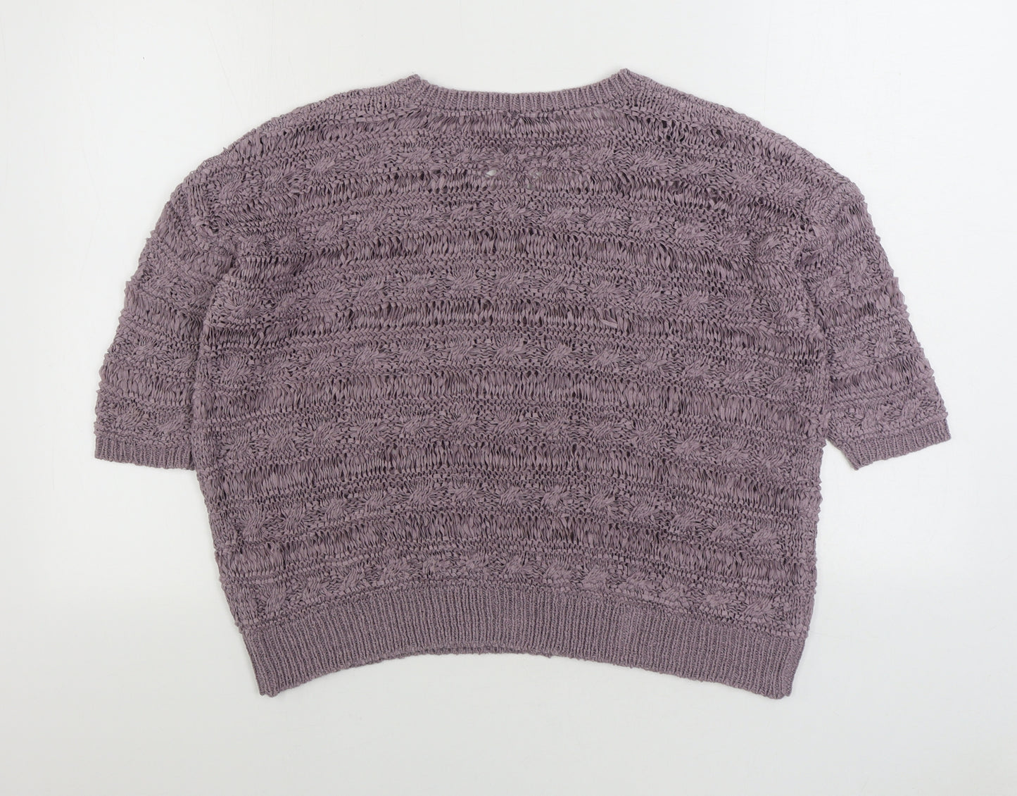 Papaya Womens Purple Round Neck Acrylic Pullover Jumper Size 14