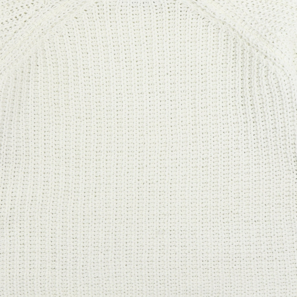 Select Womens White Roll Neck Polyester Pullover Jumper Size 12