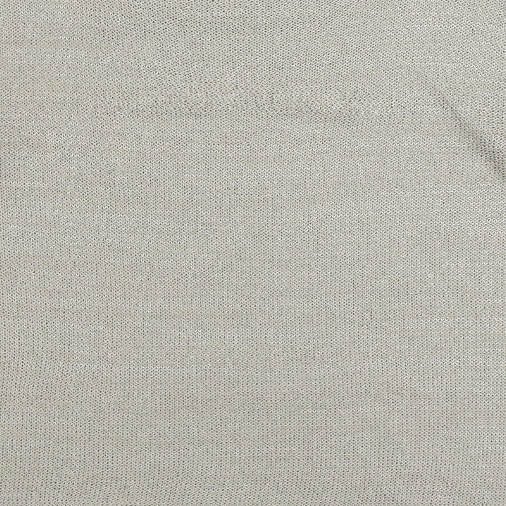 Casamia Womens Beige Boat Neck Viscose Pullover Jumper Size S