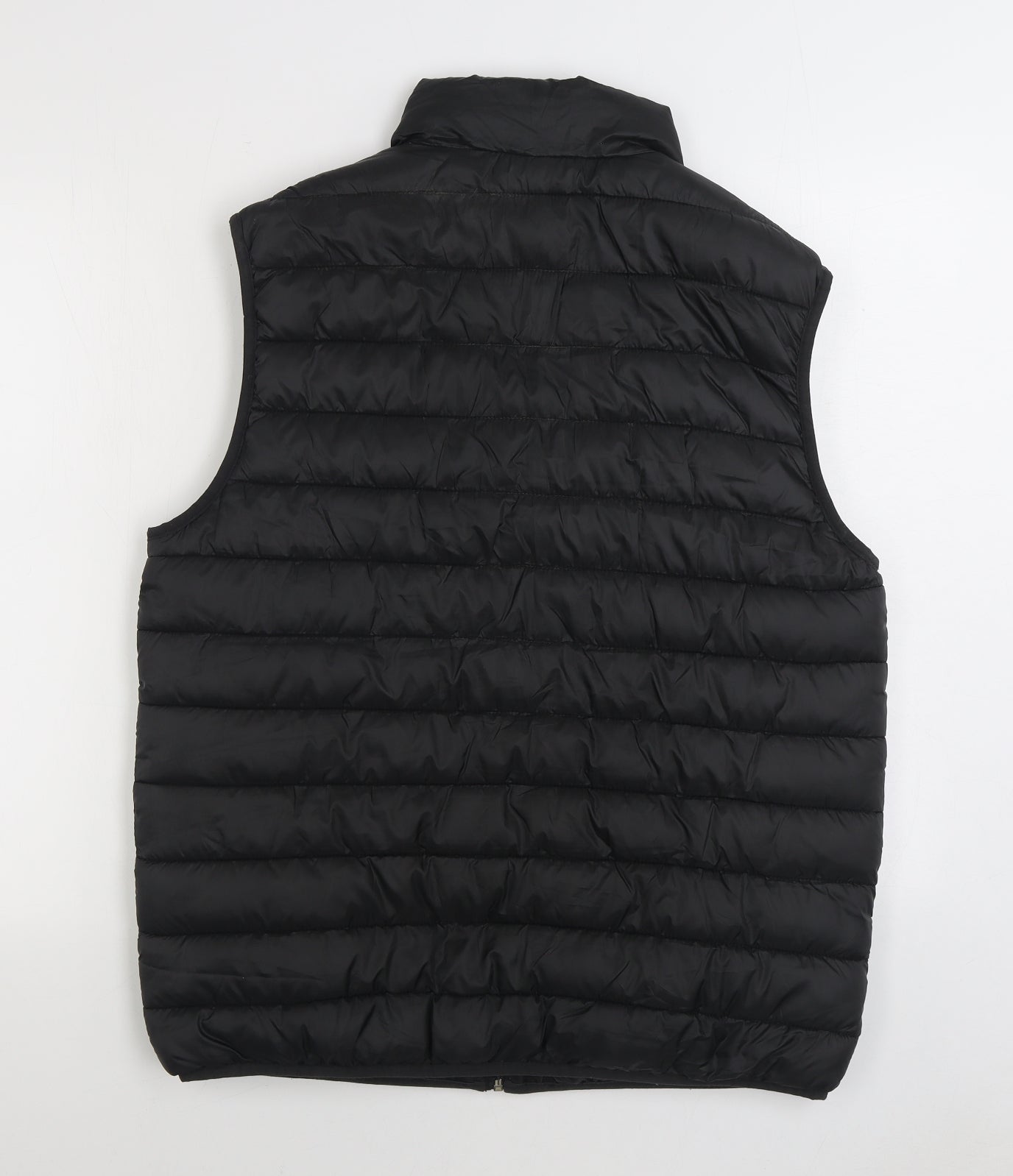 Studio Mens Black Gilet Coat Size L Zip