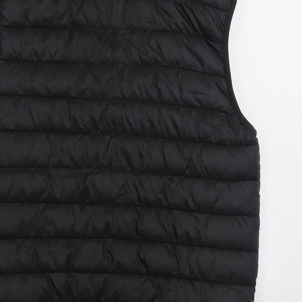 Studio Mens Black Gilet Coat Size L Zip