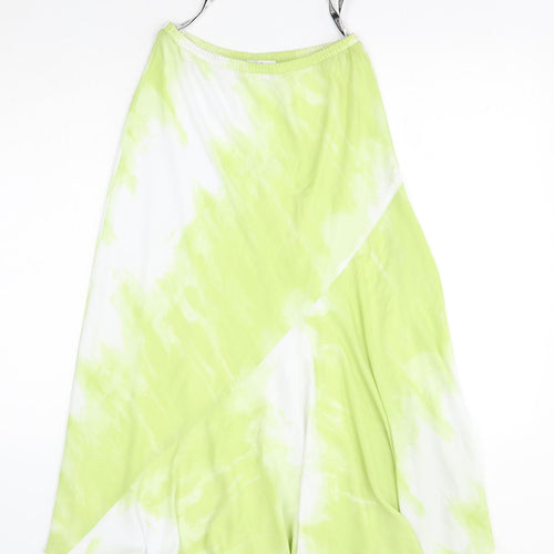 CAVIAR Womens Green Polyester A-Line Skirt Size 10 - Tie Dye