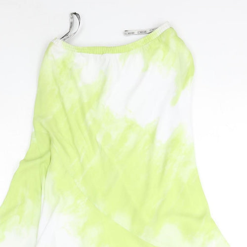 CAVIAR Womens Green Polyester A-Line Skirt Size 10 - Tie Dye
