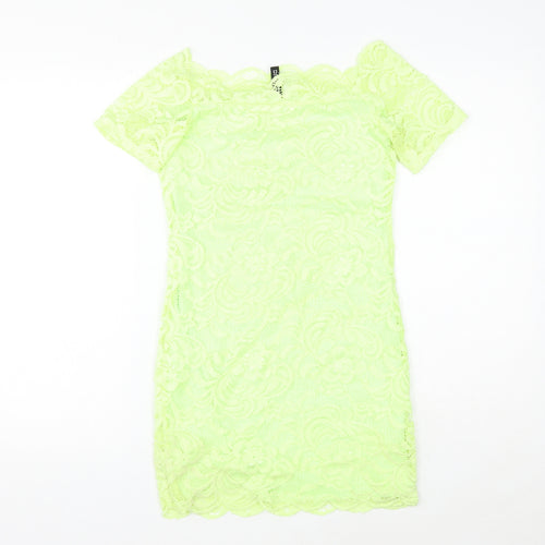 H&M Womens Green Polyamide Mini Size 10 Boat Neck Pullover