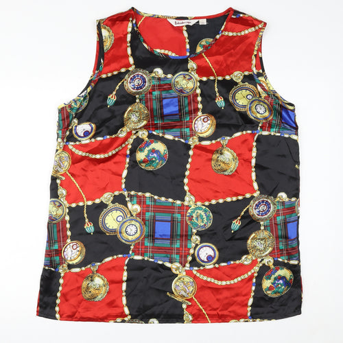 Kaleidoscope Womens Multicoloured Geometric Polyester Basic Blouse Size 20 Round Neck