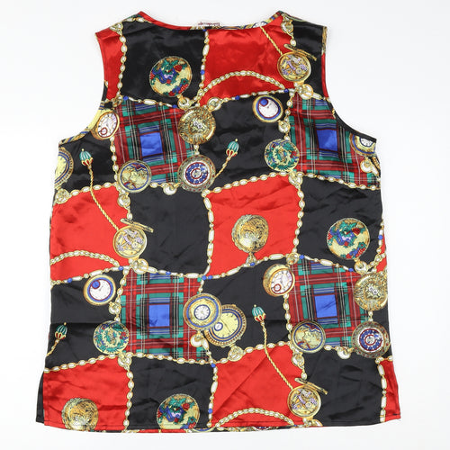 Kaleidoscope Womens Multicoloured Geometric Polyester Basic Blouse Size 20 Round Neck