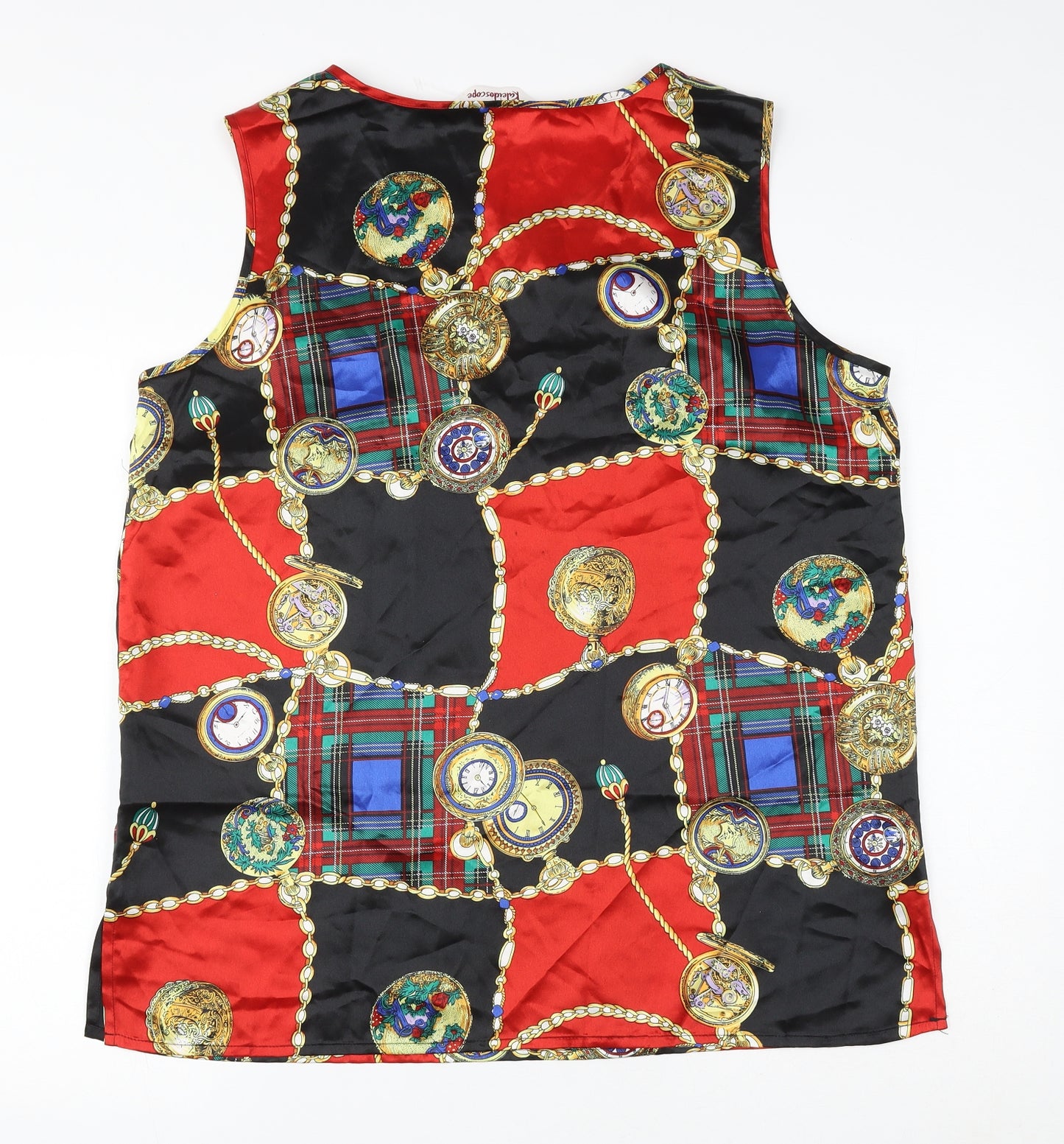 Kaleidoscope Womens Multicoloured Geometric Polyester Basic Blouse Size 20 Round Neck