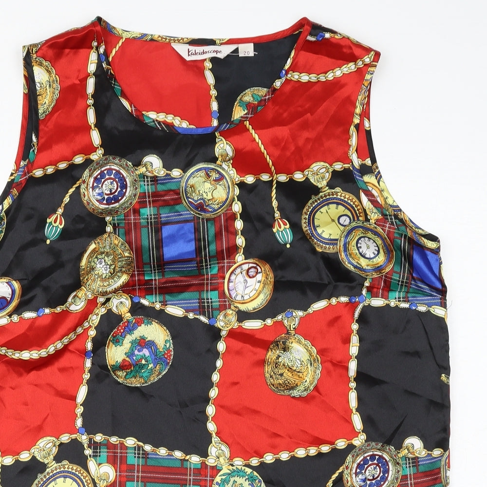 Kaleidoscope Womens Multicoloured Geometric Polyester Basic Blouse Size 20 Round Neck