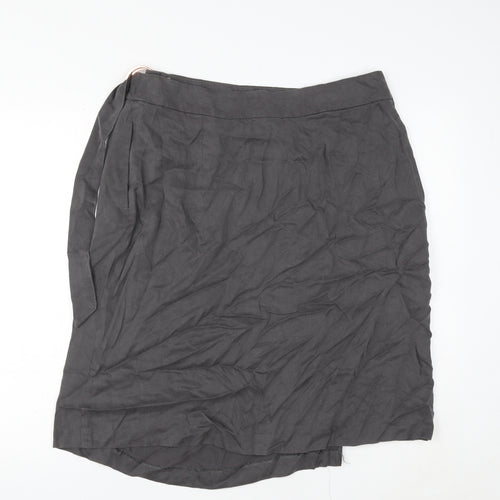 Marks and Spencer Womens Grey Lyocell Straight & Pencil Skirt Size 16