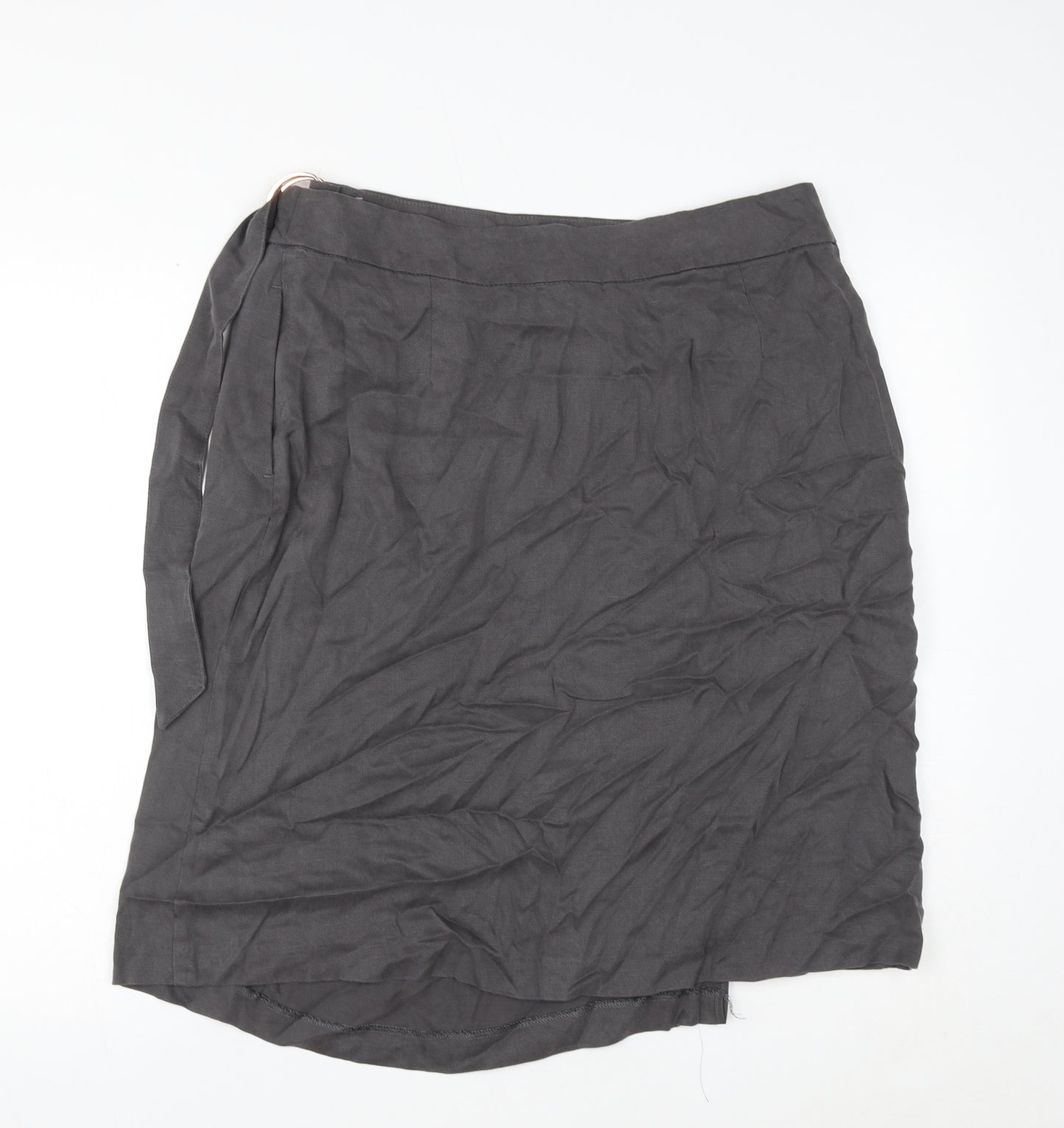 Marks and Spencer Womens Grey Lyocell Straight & Pencil Skirt Size 16