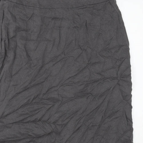 Marks and Spencer Womens Grey Lyocell Straight & Pencil Skirt Size 16