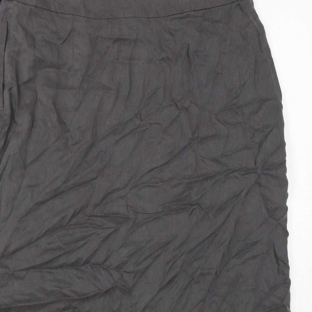 Marks and Spencer Womens Grey Lyocell Straight & Pencil Skirt Size 16