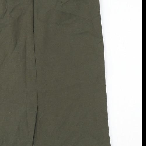 Marks and Spencer Womens Green Polyester Straight & Pencil Skirt Size 10 Zip
