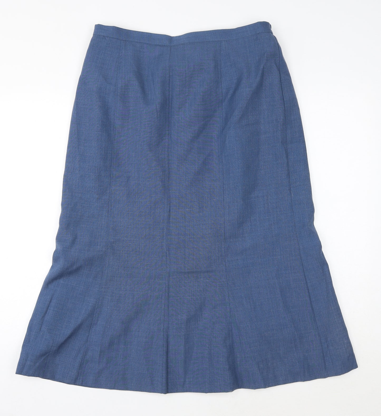 Eastex Womens Blue Polyester A-Line Skirt Size 16 Button