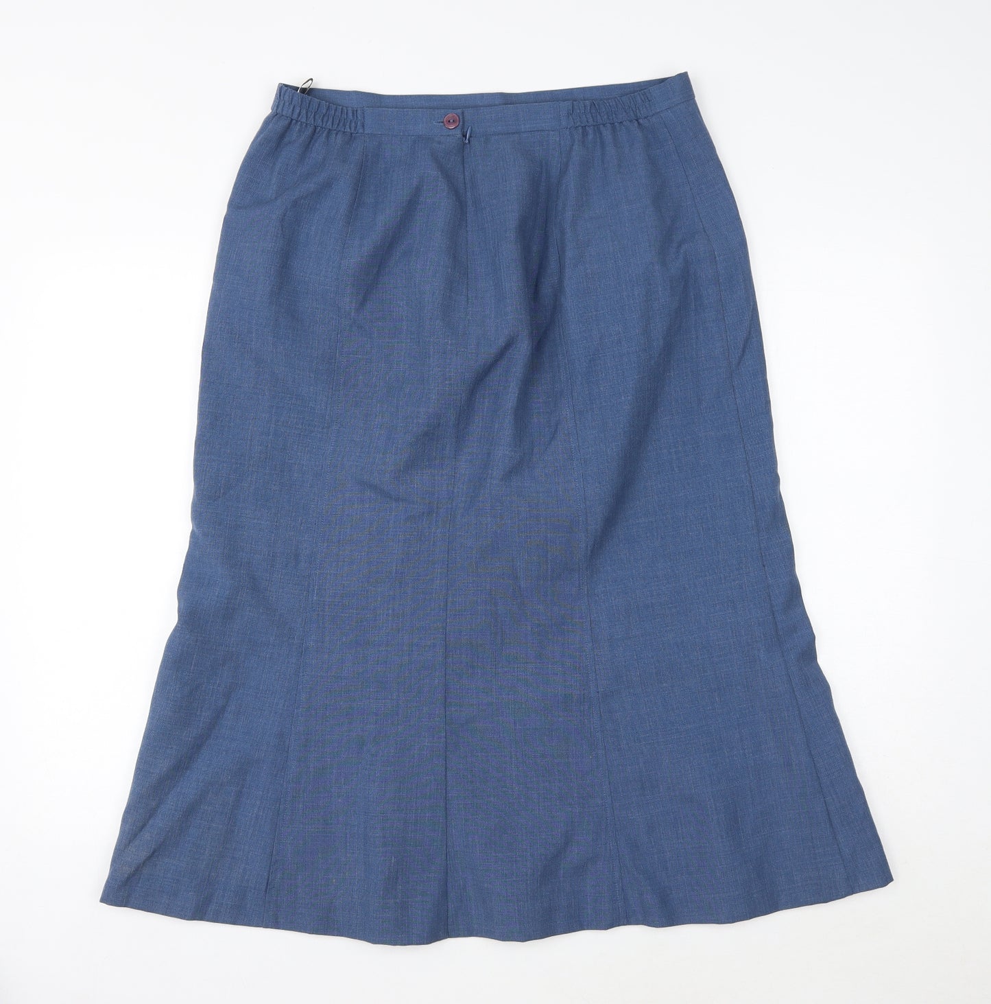 Eastex Womens Blue Polyester A-Line Skirt Size 16 Button